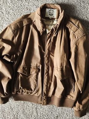 G-III Brown Bomber Jacket - Men's Classic Varsity Style
